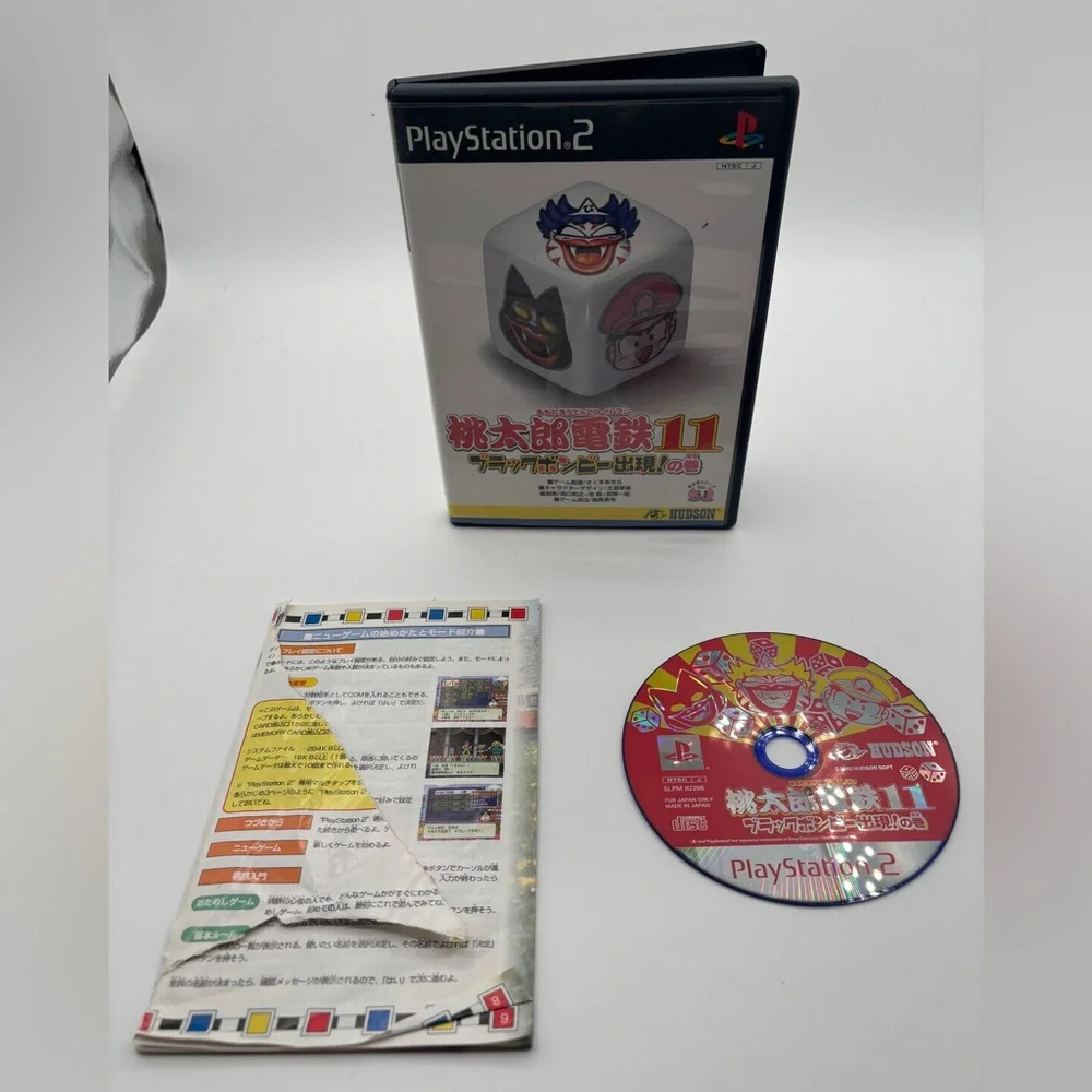 Sony PlayStation 2 Game - Momotaro Dentetsu 11 with Colorful Characters